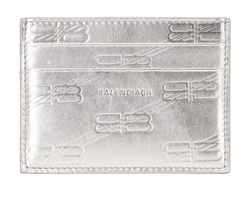 Balenciaga BB Cardholder, Leather, Silver, MII, DB/B, 3*